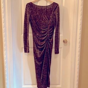 Rachel Zoe Metallic Midi Dress